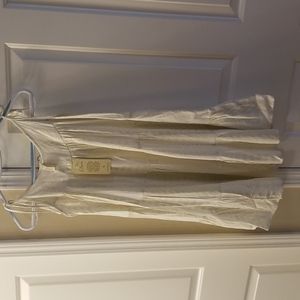 Sundress. Off white with gold threads